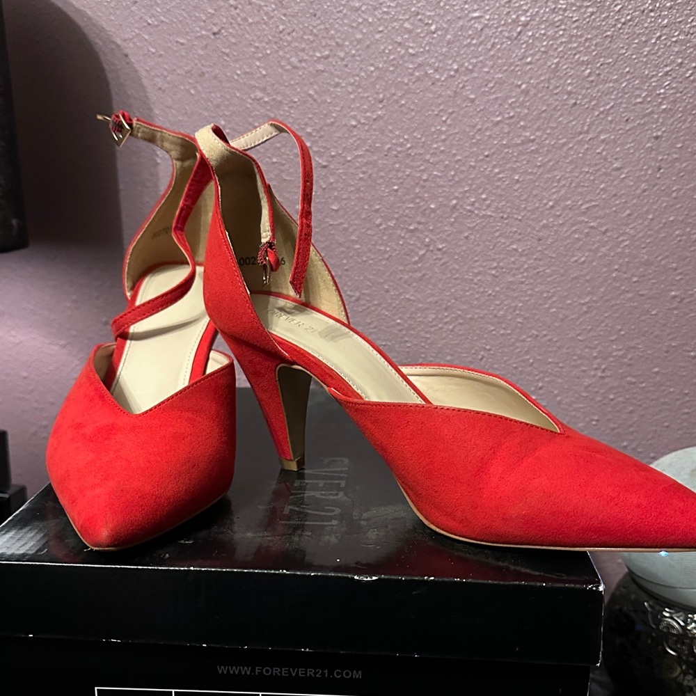 Forever 21 Vibrant Red Heels